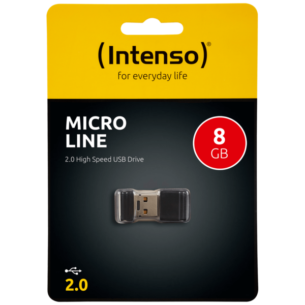 Crna Intenso USB Flash memorija 8GB sa USB 2.0 priključkom