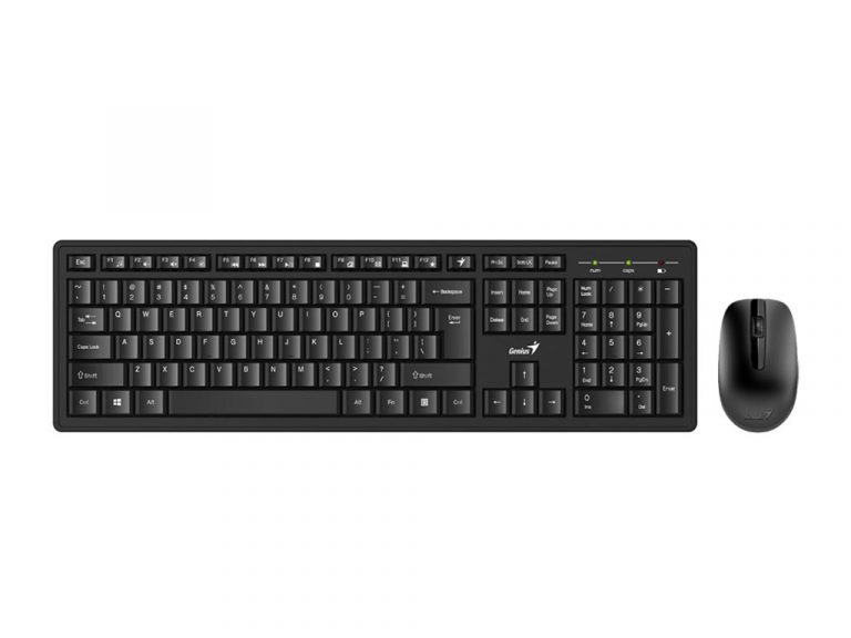 Genius KM-8200 wireless tastatura i miš set u crno-sivoj boji