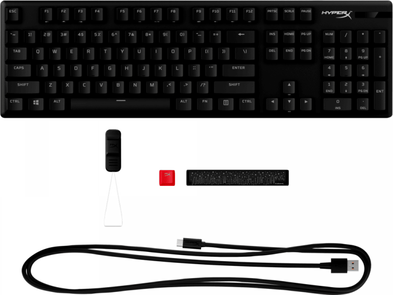 HyperX Alloy Origins PBT HX Red mehanička tastatura sa crnim prekidačima i EN rasporedom
