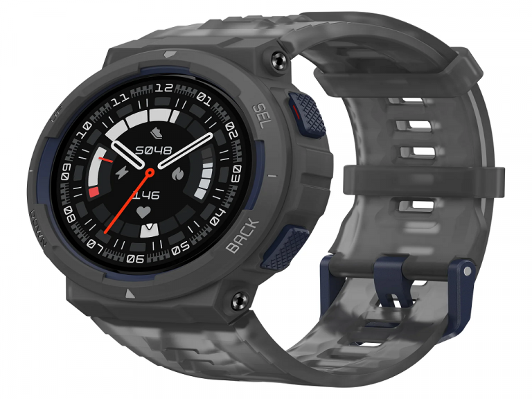Amazfit Active Edge Midnight Pulse pametni sat, crne boje, sa TFT LCD ekranom od 1.32 inča