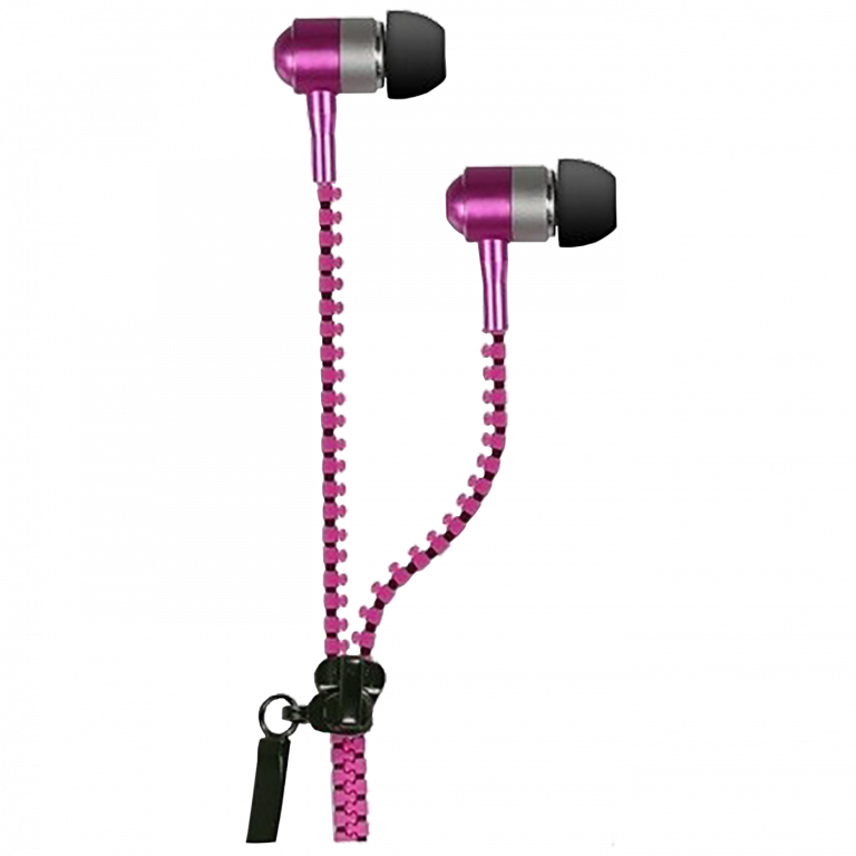 Roze IRRADIO stereo slušalice sa rajfešlusom i 3.5mm konektorom