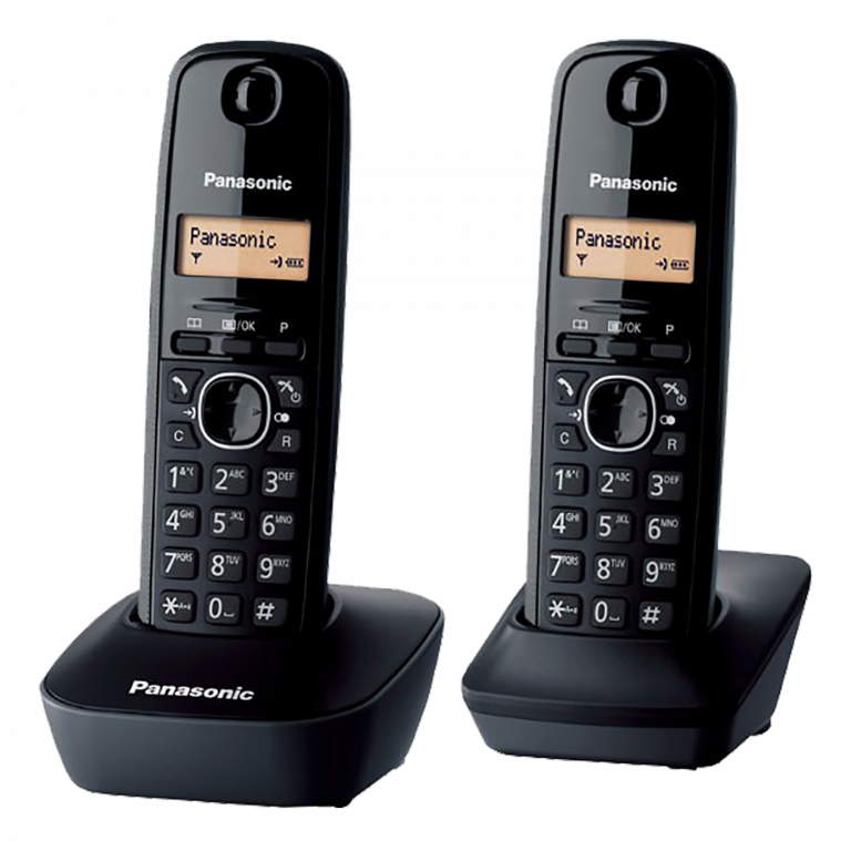 Panasonic KX-TG1612FXH bežični telefon sa crnim kućištem i LED display-om