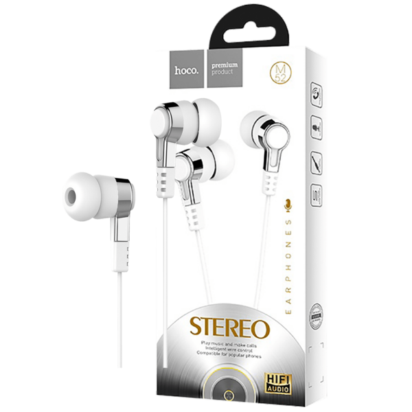 Bijele hoco. slušalice sa mikrofonom M52 White sa 3.5 mm konektorom