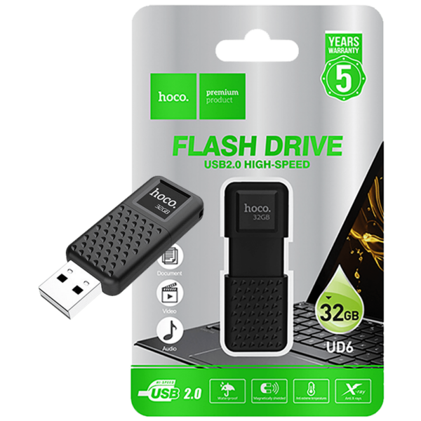 HOCO USB Flash Drive 32GB crne boje sa USB 2.0 priključkom
