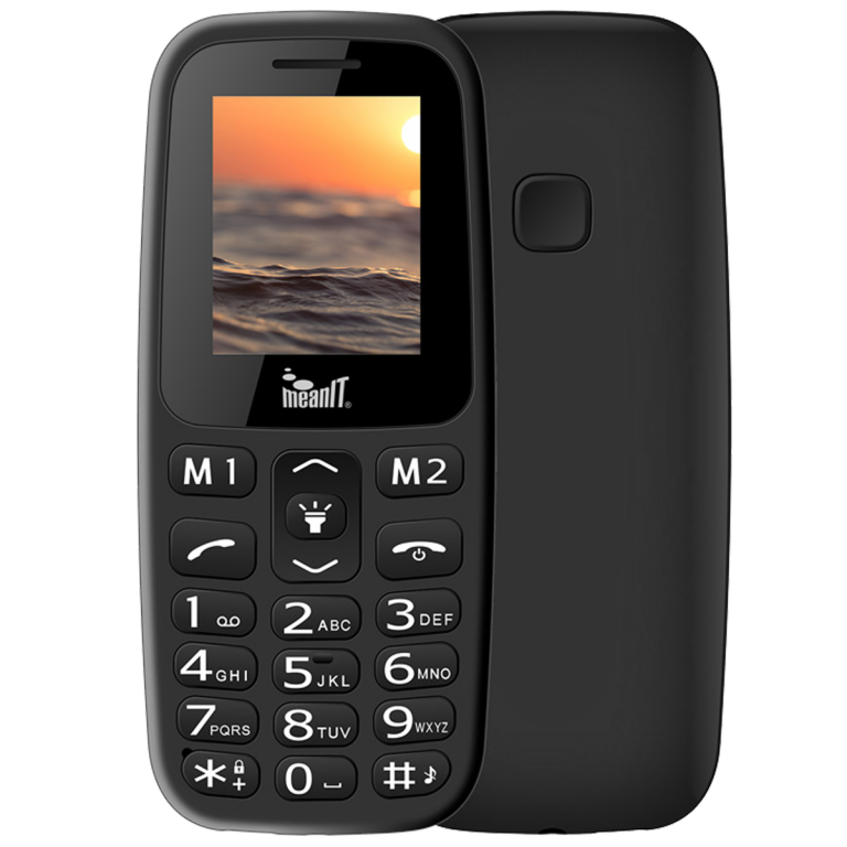 MeanIT crni mobilni telefon sa velikim tipkama i SOS dugmetom