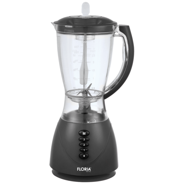 Crni Floria Blender sa noževima od nehrđajućeg čelika i ergonomskom drškom