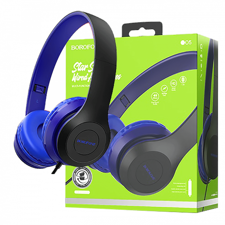 Borofone BO5 Star Sound Blue slušalice sa mikrofonom i plavim kabelom