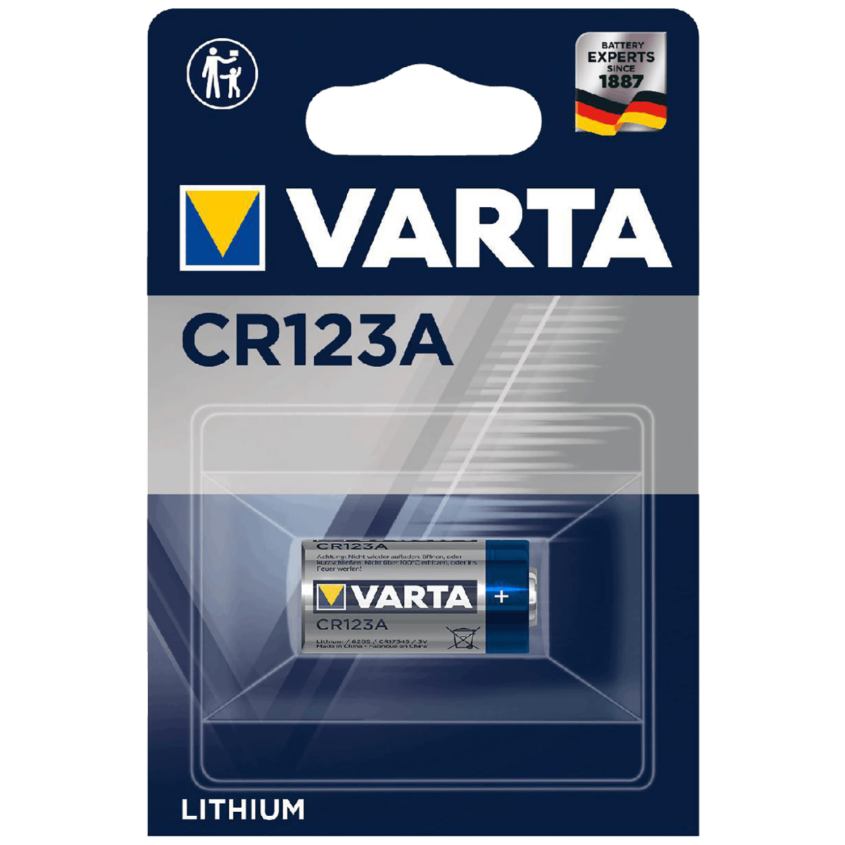 Varta litijska baterija CR123A u blister pakovanju