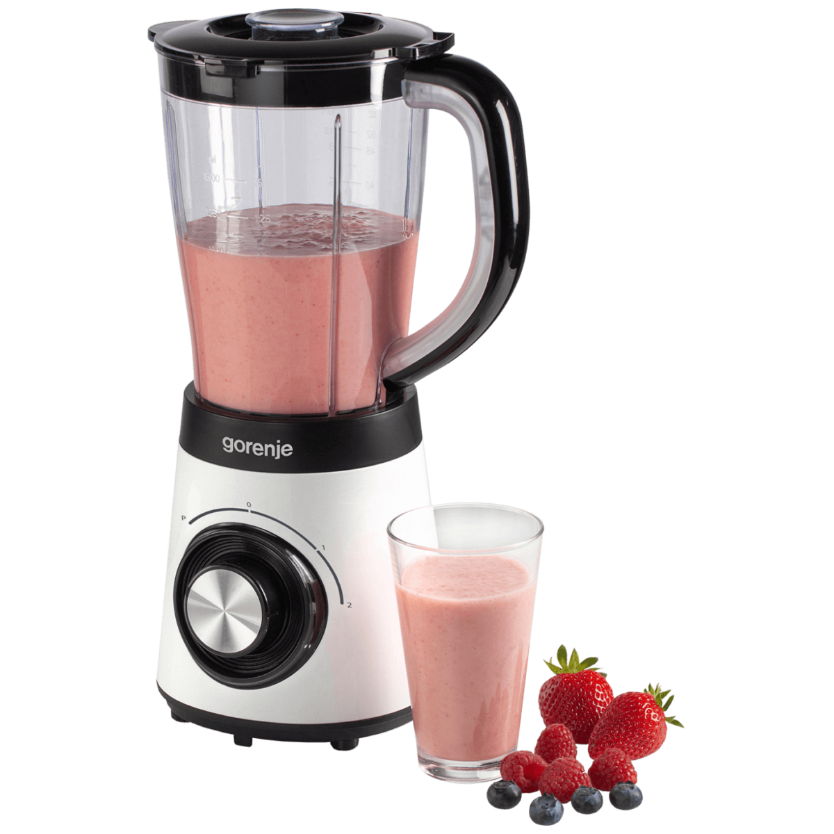 Gorenje B501LBW blender sa crno-belom plastičnom posudom i metalnim nožem