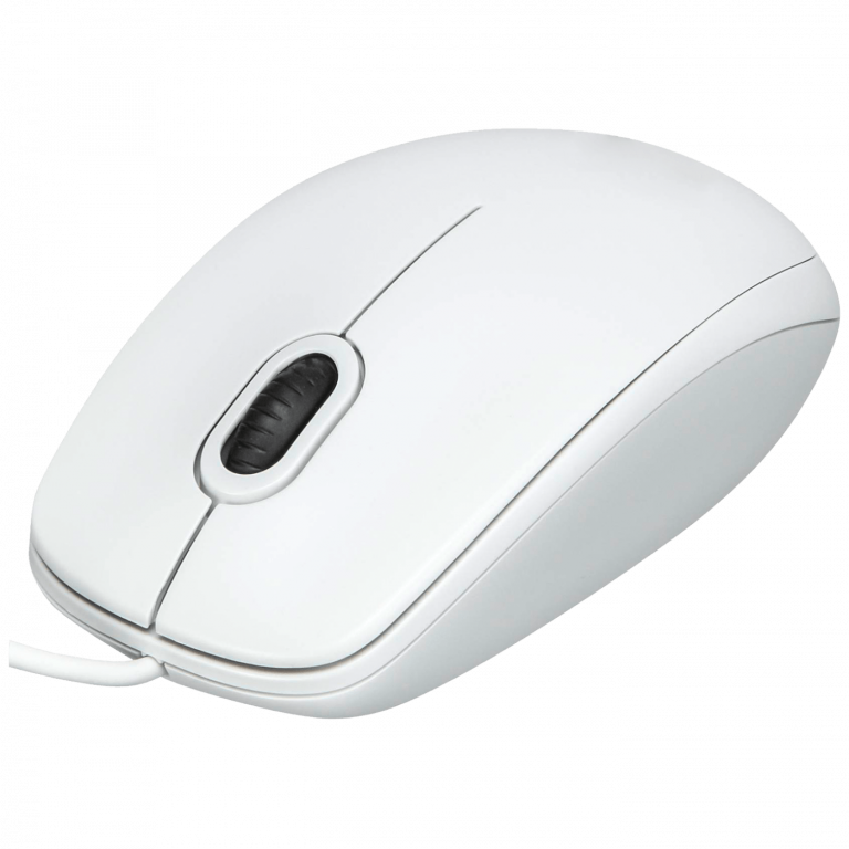 Logitech B100 White optički miš sa USB kablom i tri tipke