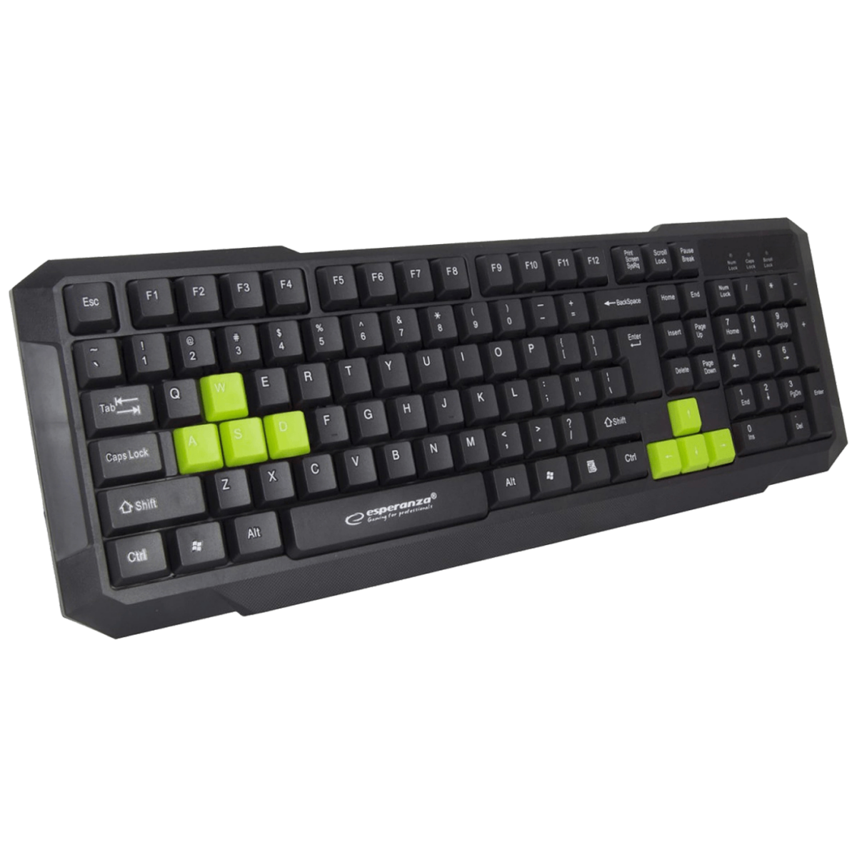 Esperanza EGK102G zelena gaming tastatura sa USB konektorom i osvetljenim tipkama