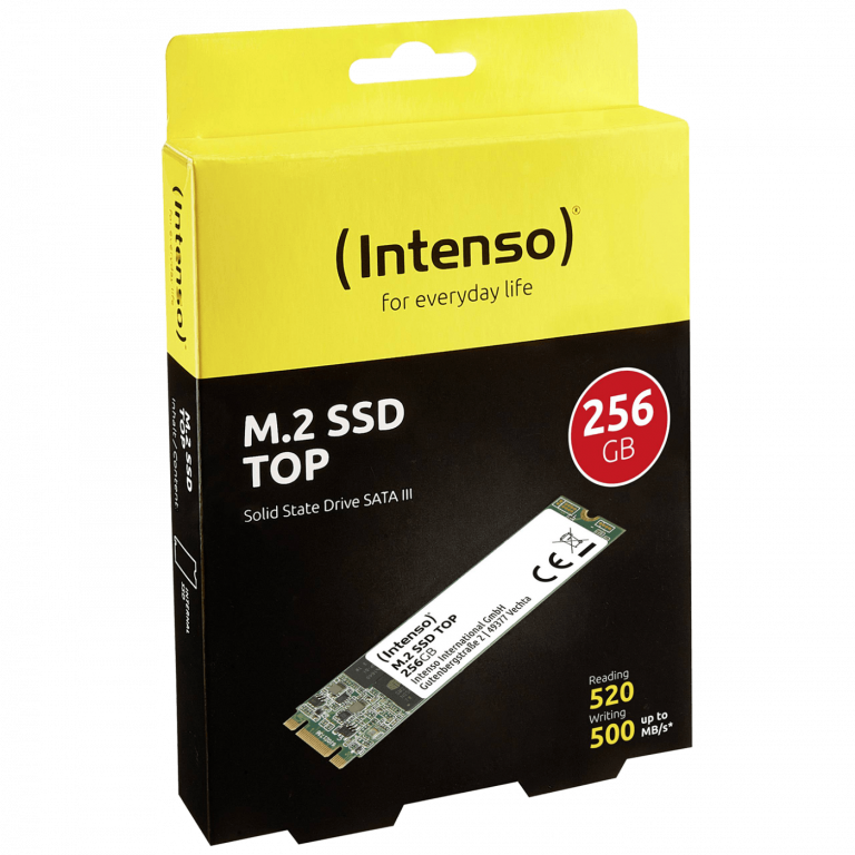Intenso SSD M.2 2280 256GB SATA III disk sa brzinom čitanja do 520 MB/s