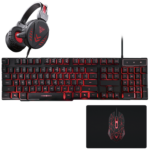 Connect XL Gaming Set CXL-KG350 sa RGB osvetljenjem - slušalice, tastatura i miš na crnoj podlozi