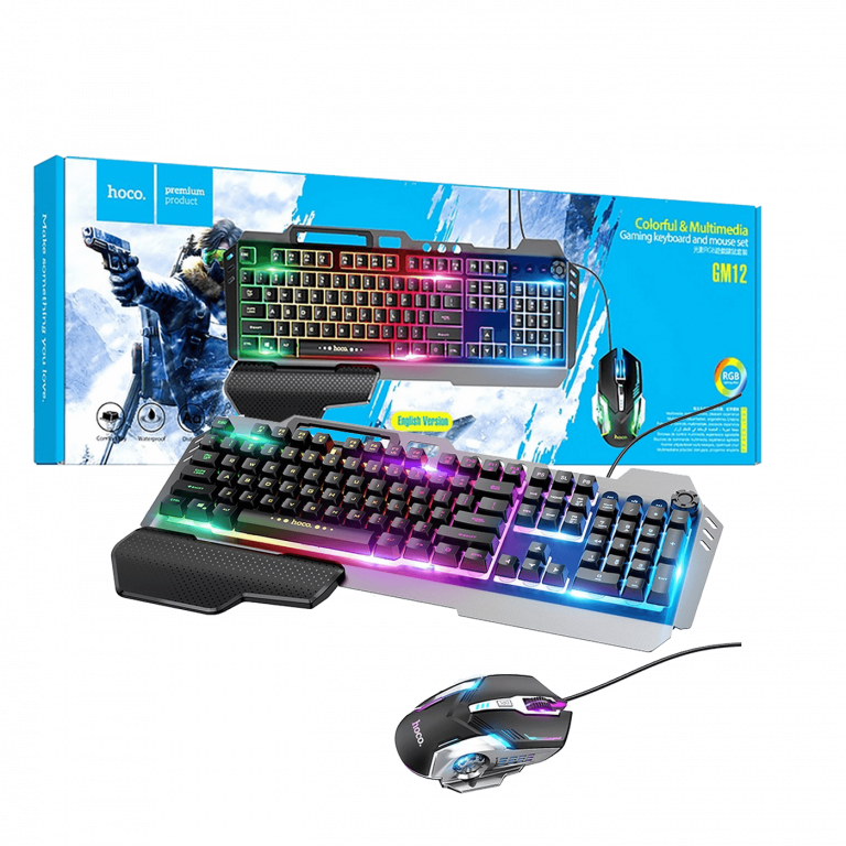 hoco. GM12 gaming set sa RGB osvjetljenjem - tipkovnica i miš