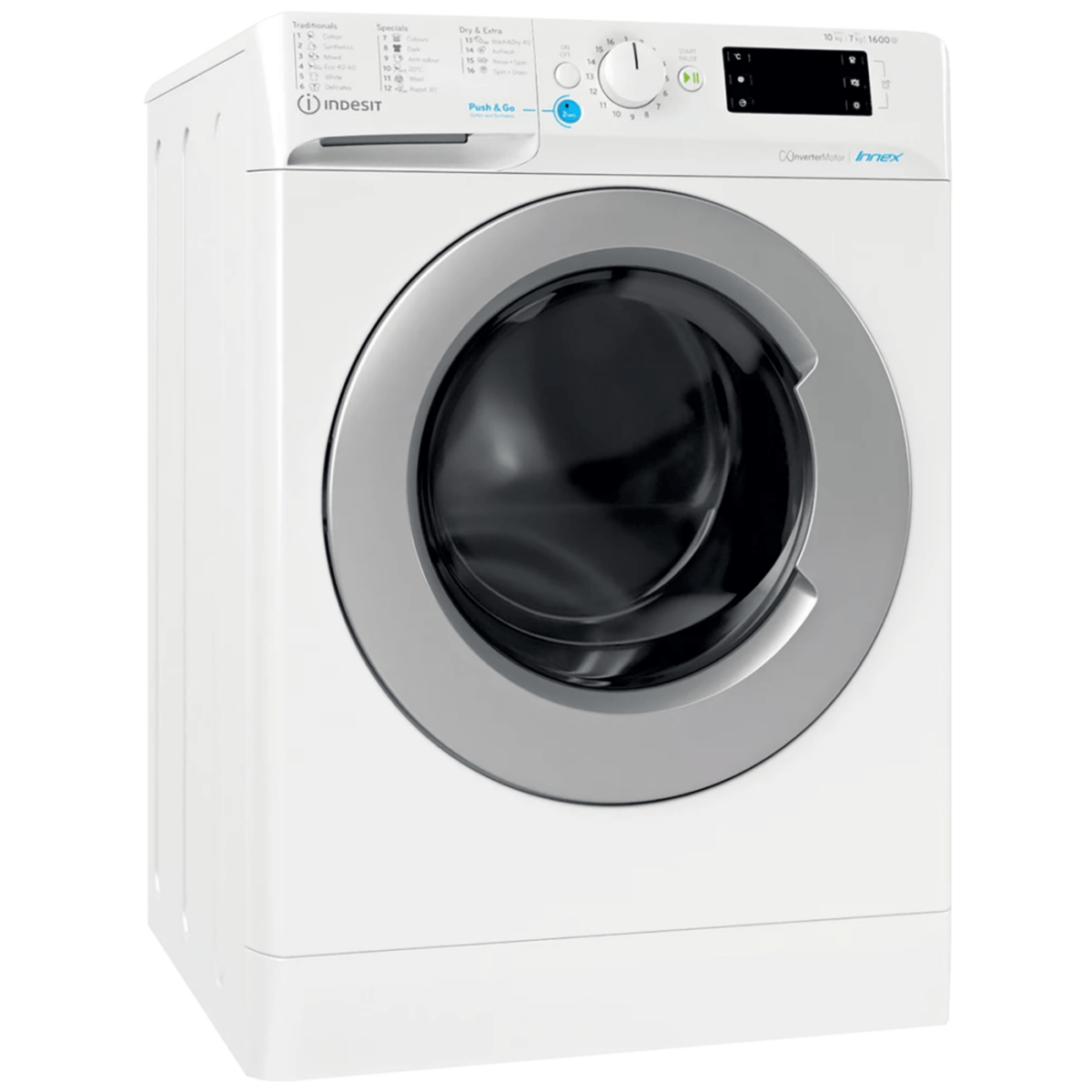 Indesit mašina za veš i sušilicu, bela, dimenzije 595 x 850 x 605 mm