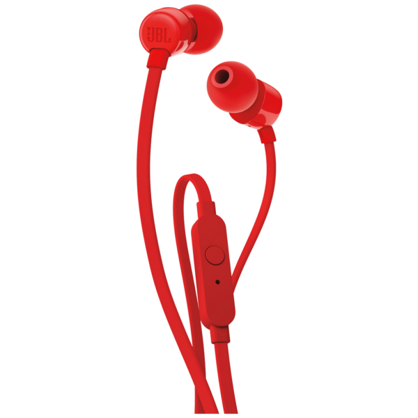 Crvene JBL T110 slušalice sa mikrofonom i 3.5 mm jack priključkom