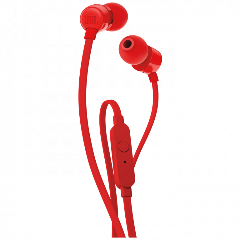Crvene JBL T110 slušalice sa mikrofonom i 3.5 mm jack priključkom