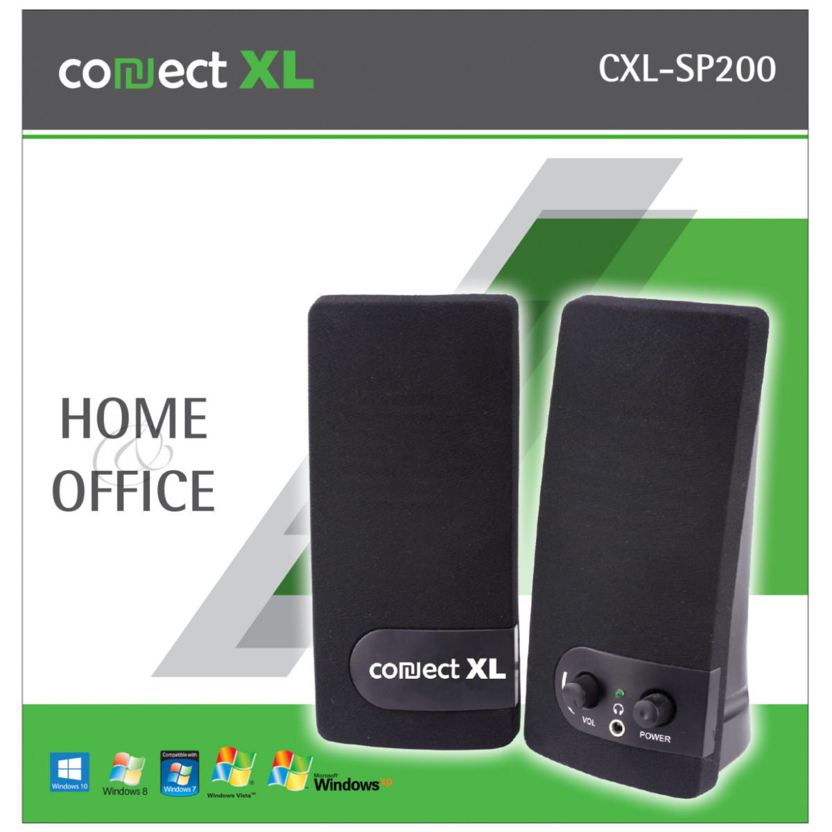 Crni Connect XL zvučnici 2.0 sa USB konekcijom