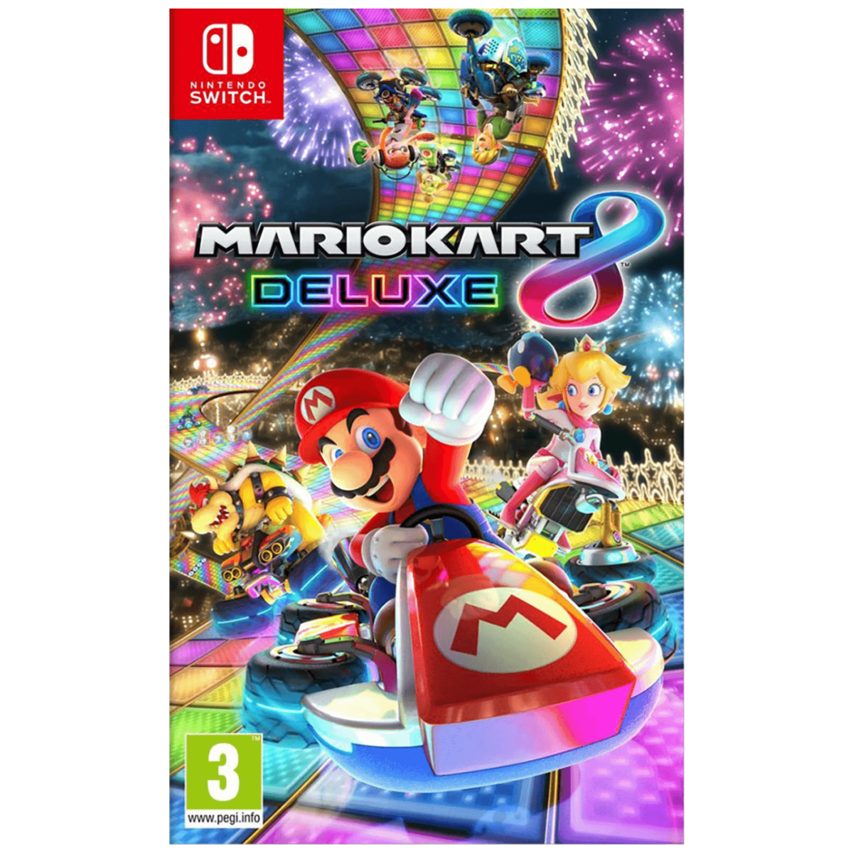 Mario Kart 8 Deluxe igra za Nintendo Switch sa likovima iz serijala