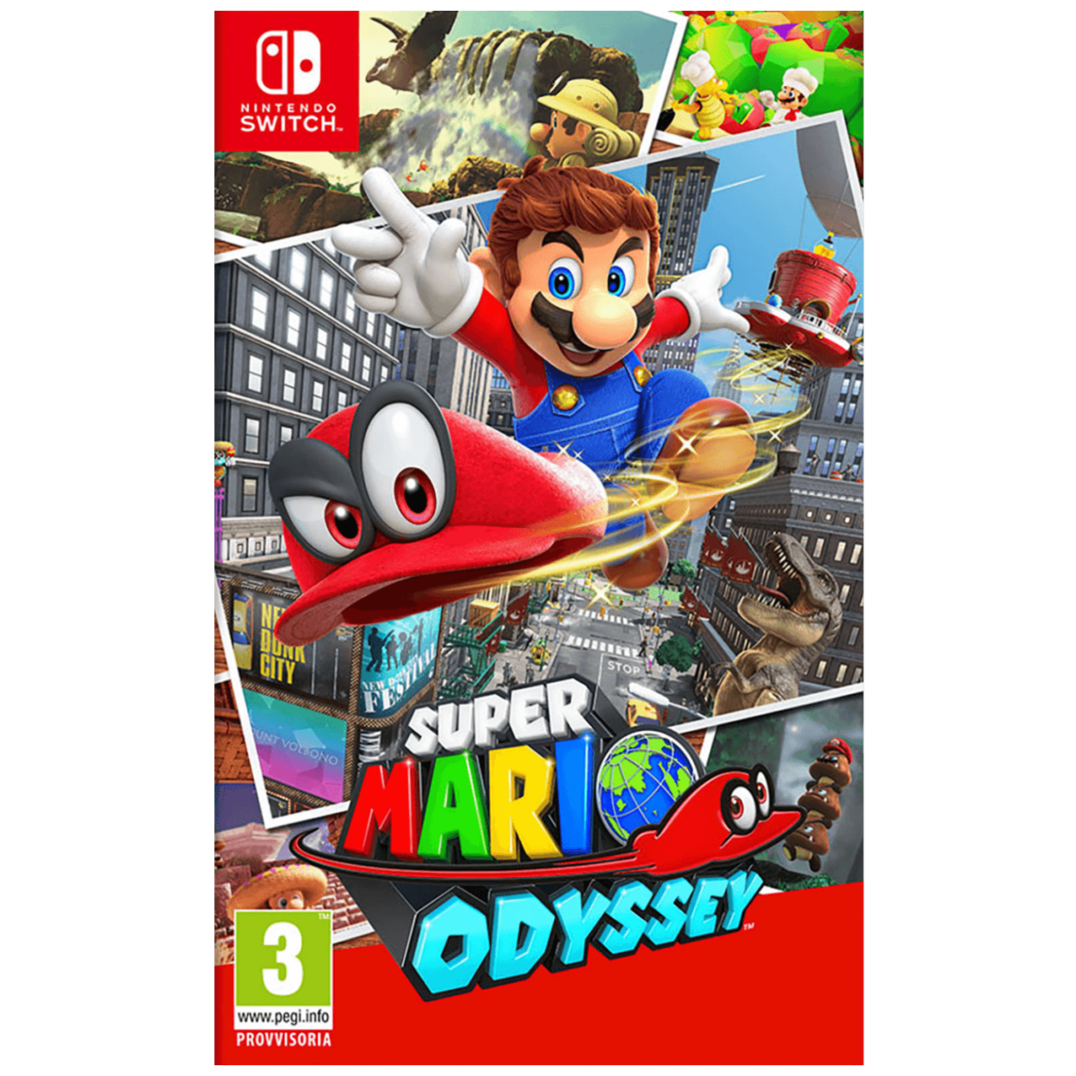 Super Mario Odyssey igra za Nintendo Switch sa Mario likom u akciji