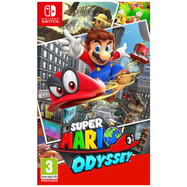 Super Mario Odyssey igra za Nintendo Switch sa Mario likom u akciji