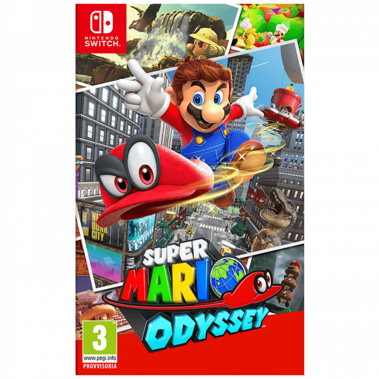 Super Mario Odyssey igra za Nintendo Switch sa Mario likom u akciji