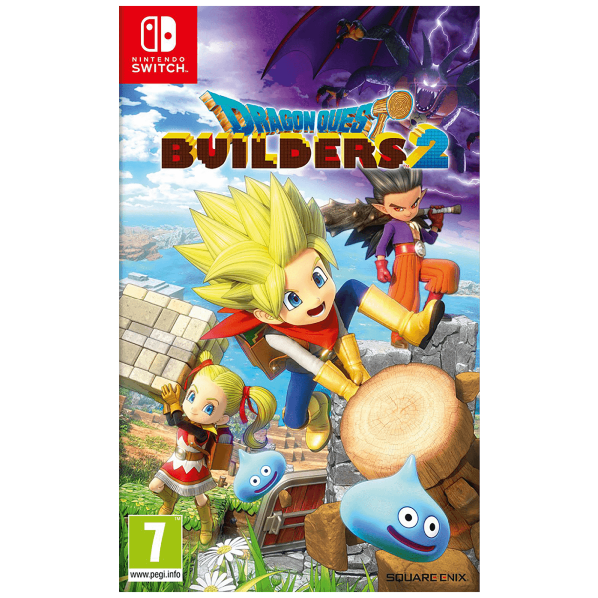 Nintendo Switch igra Dragon Quest Builders 2 - naslovna slika sa protagonistom i Malrotom