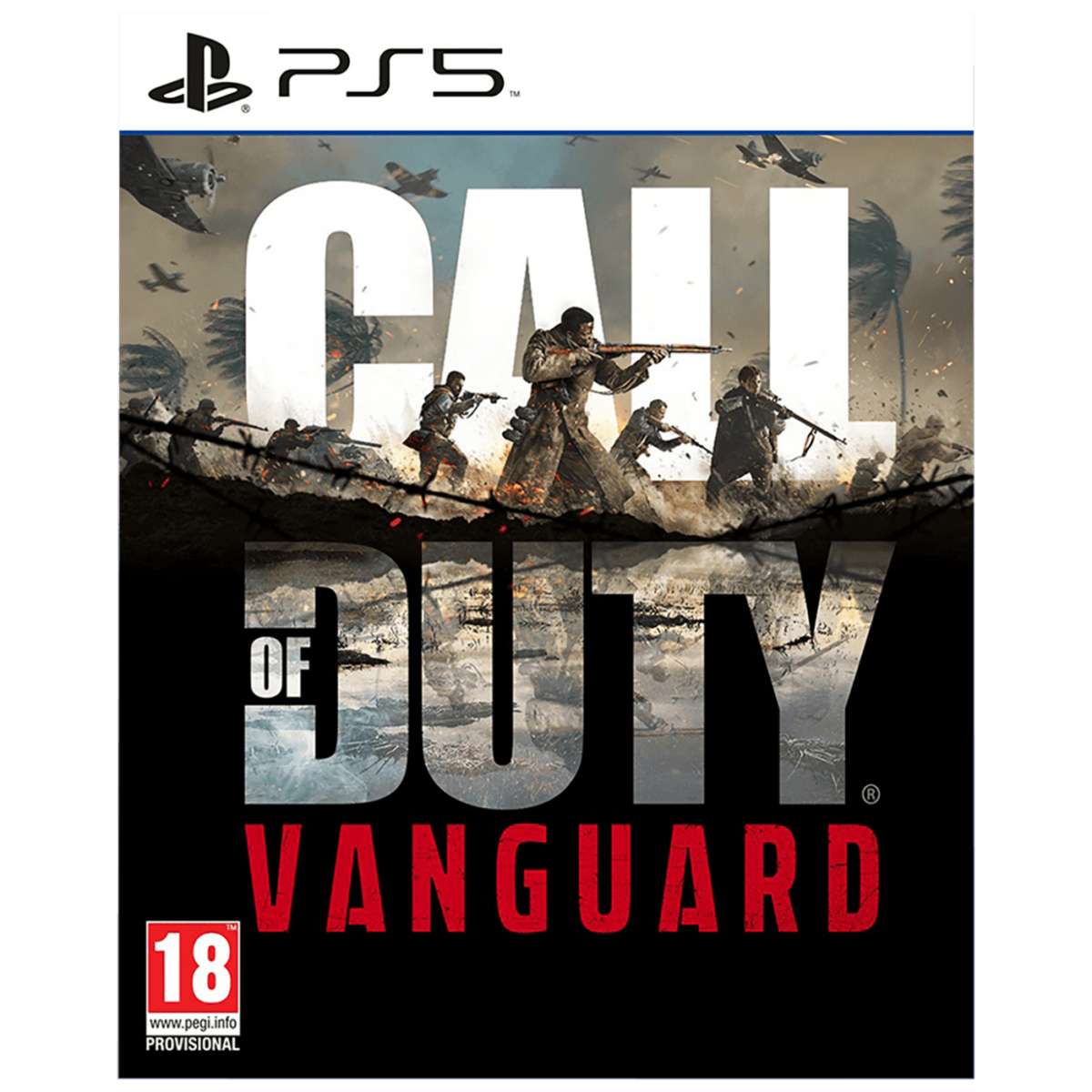 Omot igre Call of Duty Vanguard za PlayStation 5 sa herojima iz Drugog svjetskog rata