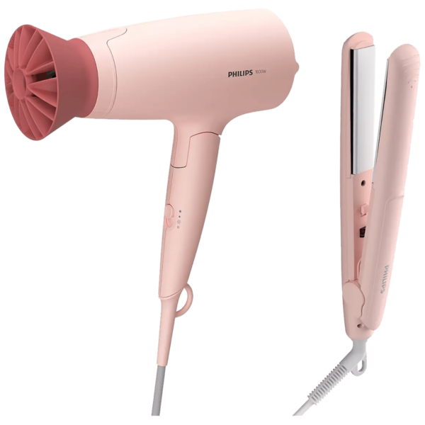 Philips fen i peglu za kosu set BHP398/00 sa keramičkim pločama i ThermoProtect tehnologijom