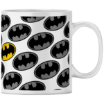 DC šolja sa Batman motivom, bela keramička šolja sa crnim grafikom, kapacitet 330 ml