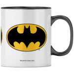 Crna keramička šolja sa Batman grafikom, kapacitet 330 ml