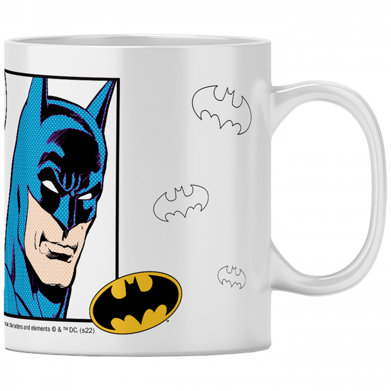 Bela keramička šolja sa Batman logom, kapaciteta 330 ml
