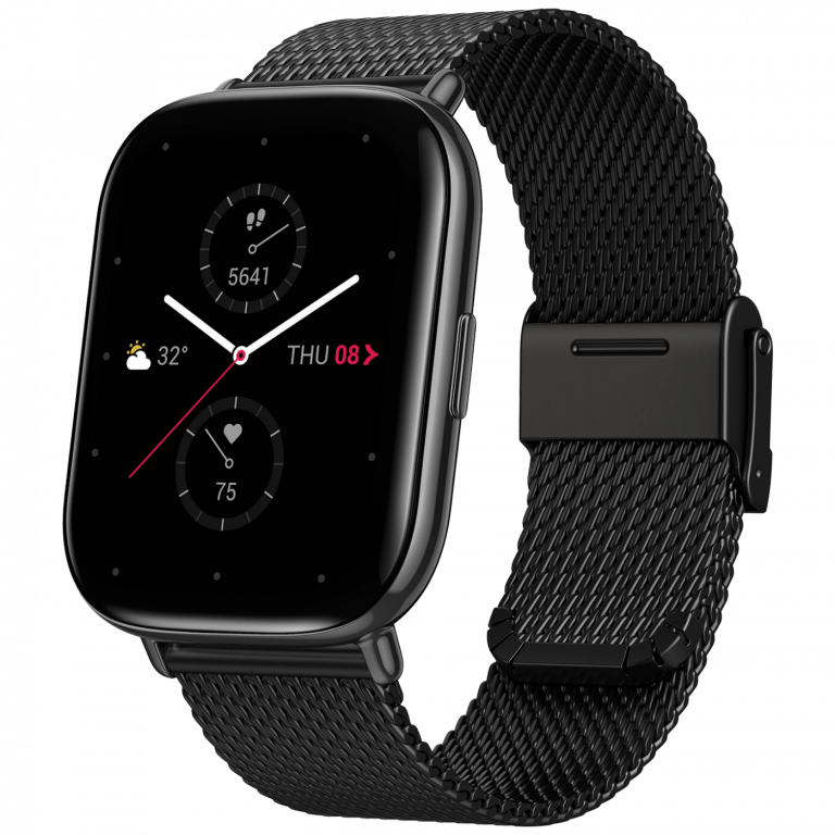 Xiaomi Zepp E pametni sat sa četvrtastim AMOLED ekranom i metalnim kućištem u crnoj boji