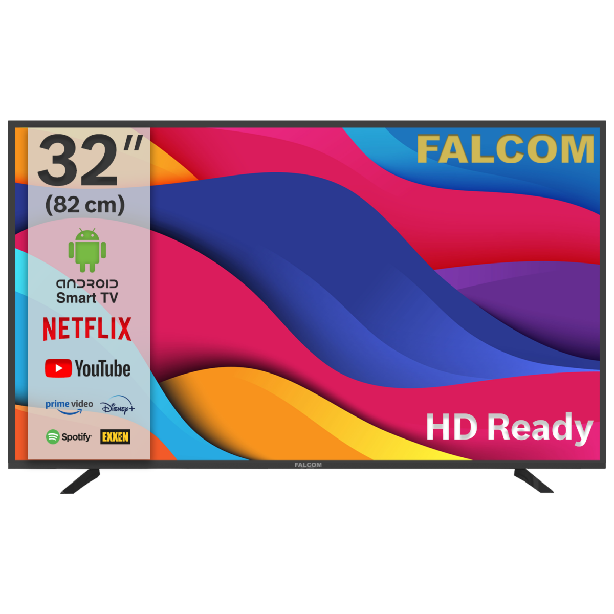 Falcom LED TV 32" HD Ready Android sa crnim okvirom i daljinskim upravljačem