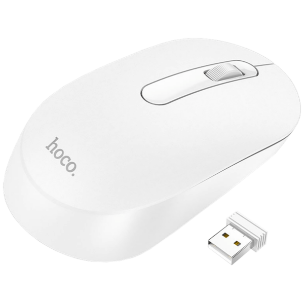Bežični miš Hoco G14 Platinum bijele boje sa 3 tipke i ergonomskim dizajnom
