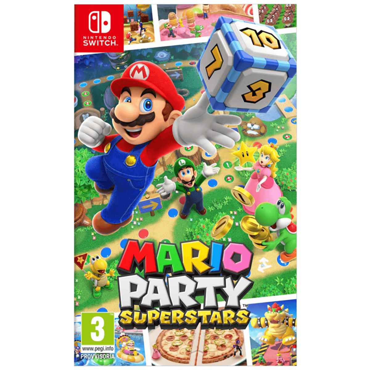 Nintendo Switch igra Mario Party Superstars sa omotom koji prikazuje likove iz igre