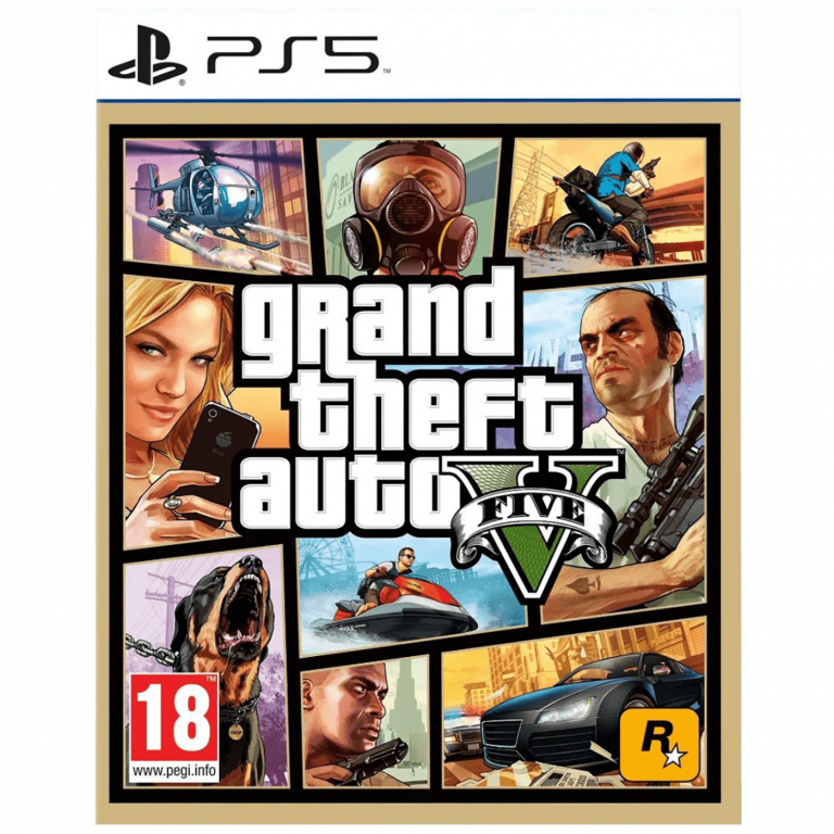Omot igre GTA V za PlayStation 5 sa logom Take 2 Interactive