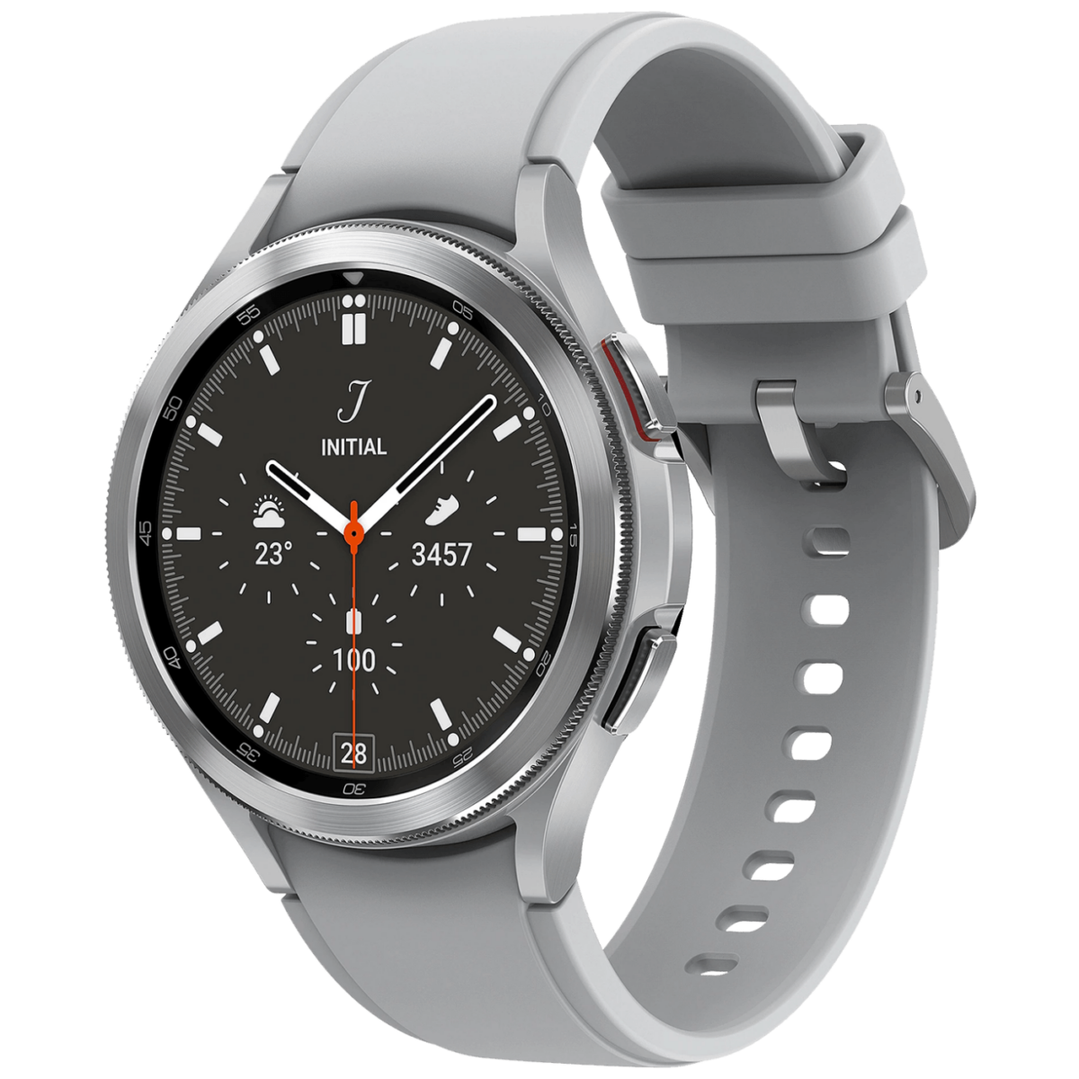 Samsung Watch 4 Classic 46mm Silver pametni sat sa srebrnim kućištem i crnim kaišem