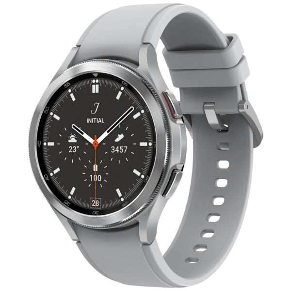 Samsung Watch 4 Classic 46mm Silver pametni sat sa srebrnim kućištem i crnim kaišem