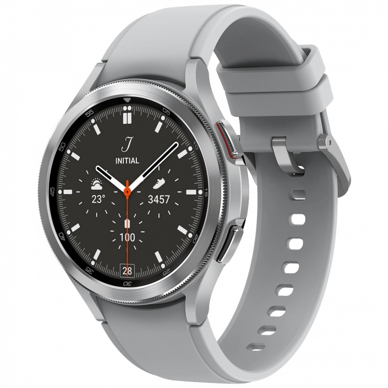 Samsung Watch 4 Classic 46mm Silver pametni sat sa srebrnim kućištem i crnim kaišem