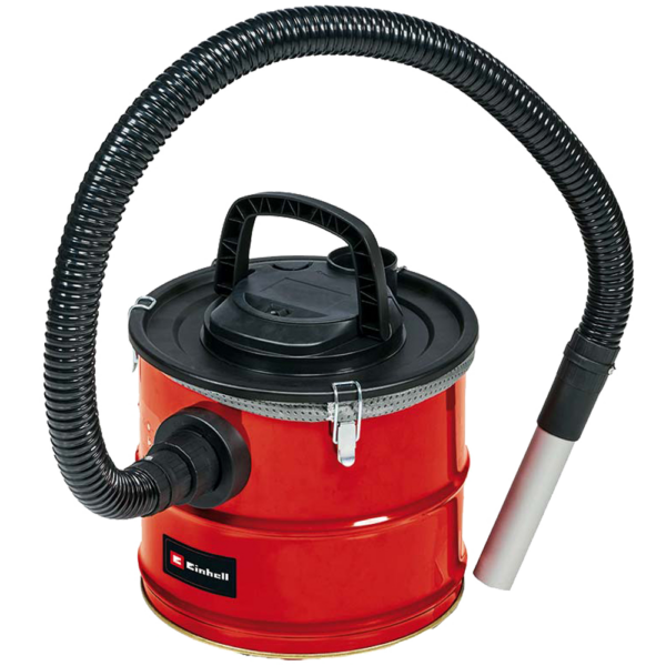 Einhell električni usisavač za pepeo TC-AV 1718 D sa crvenim kućištem i metalnim usisnim crijevom