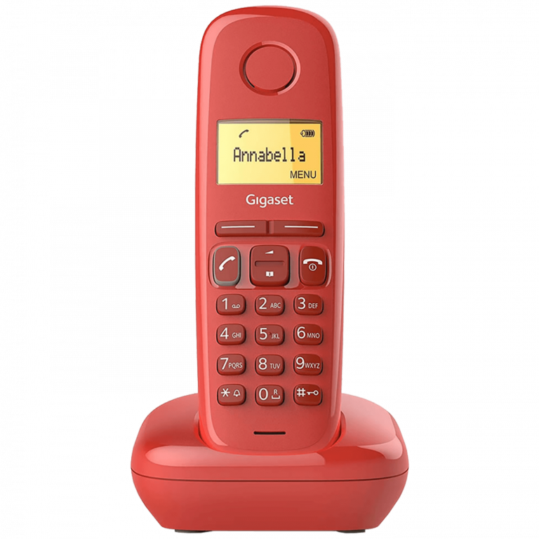 Gigaset A170 crveni bežični DECT telefon sa LCD displejem i elegantnim dizajnom