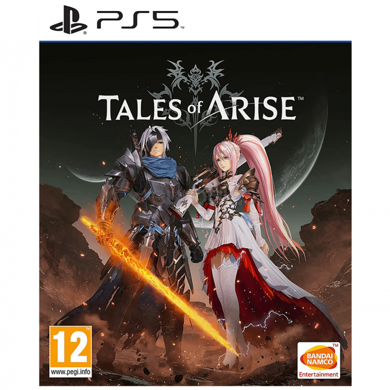Naslovnica igre Tales of Arise za PlayStation 5 sa logom Bandai Namco