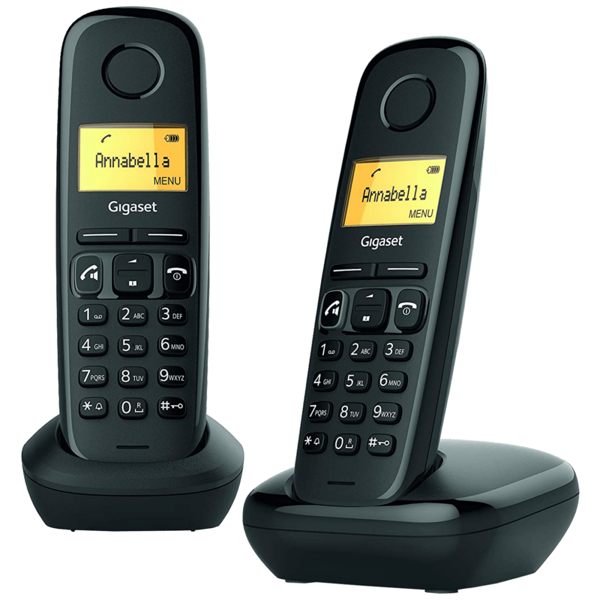 Gigaset A270 DUO bežični telefon sa LCD displayom i 2 jedinice u crnoj boji