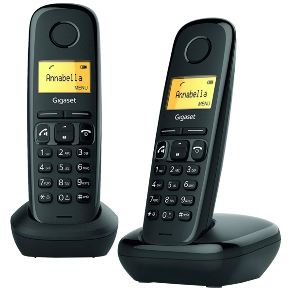 Gigaset A270 DUO bežični telefon sa LCD displayom i 2 jedinice u crnoj boji
