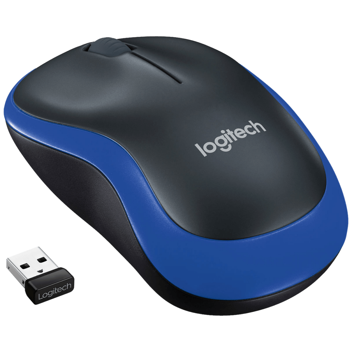 Logitech M185 plavi bežični miš sa USB nano prijemnikom