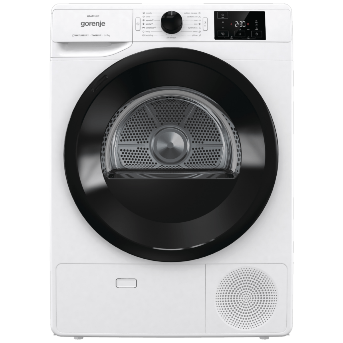 Gorenje DNE72/GN kondenzacijska sušilica veša sa toplotnom pumpom, bela boja sa LED displejem