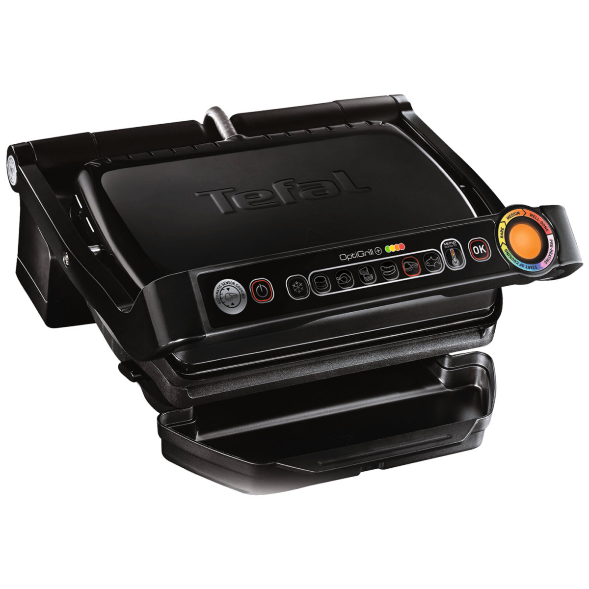 Tefal OptiGrill+ kontaktni grill sa neprijanjajućim pločama i LED indikatorima