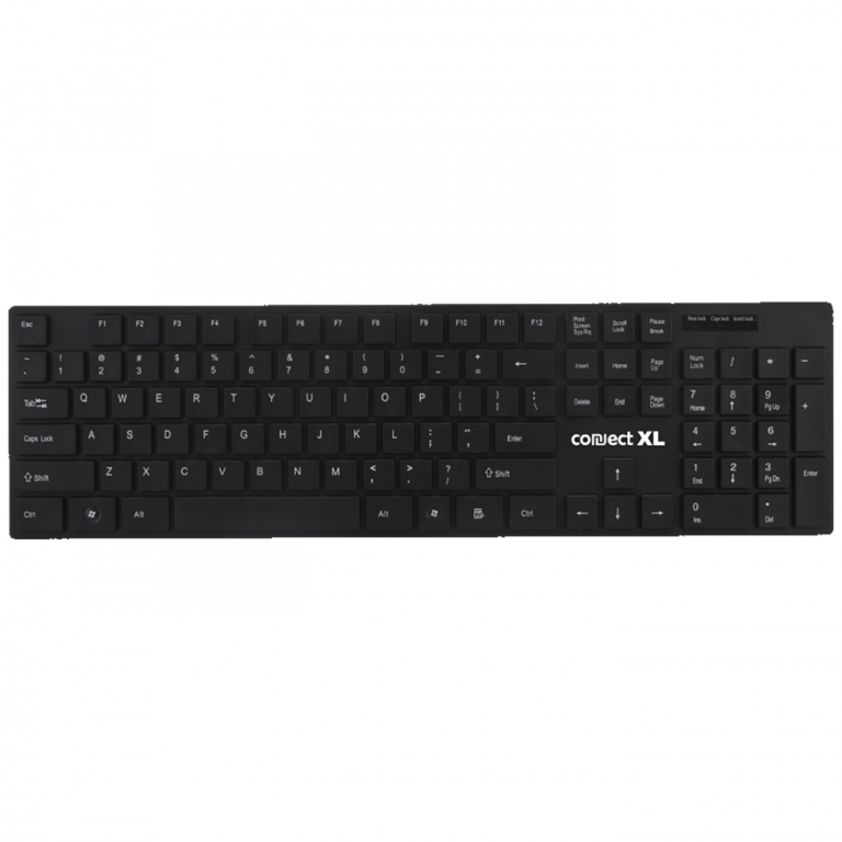 Crna SLIM Connect XL tastatura sa USB konekcijom i multimedijalnim tipkama