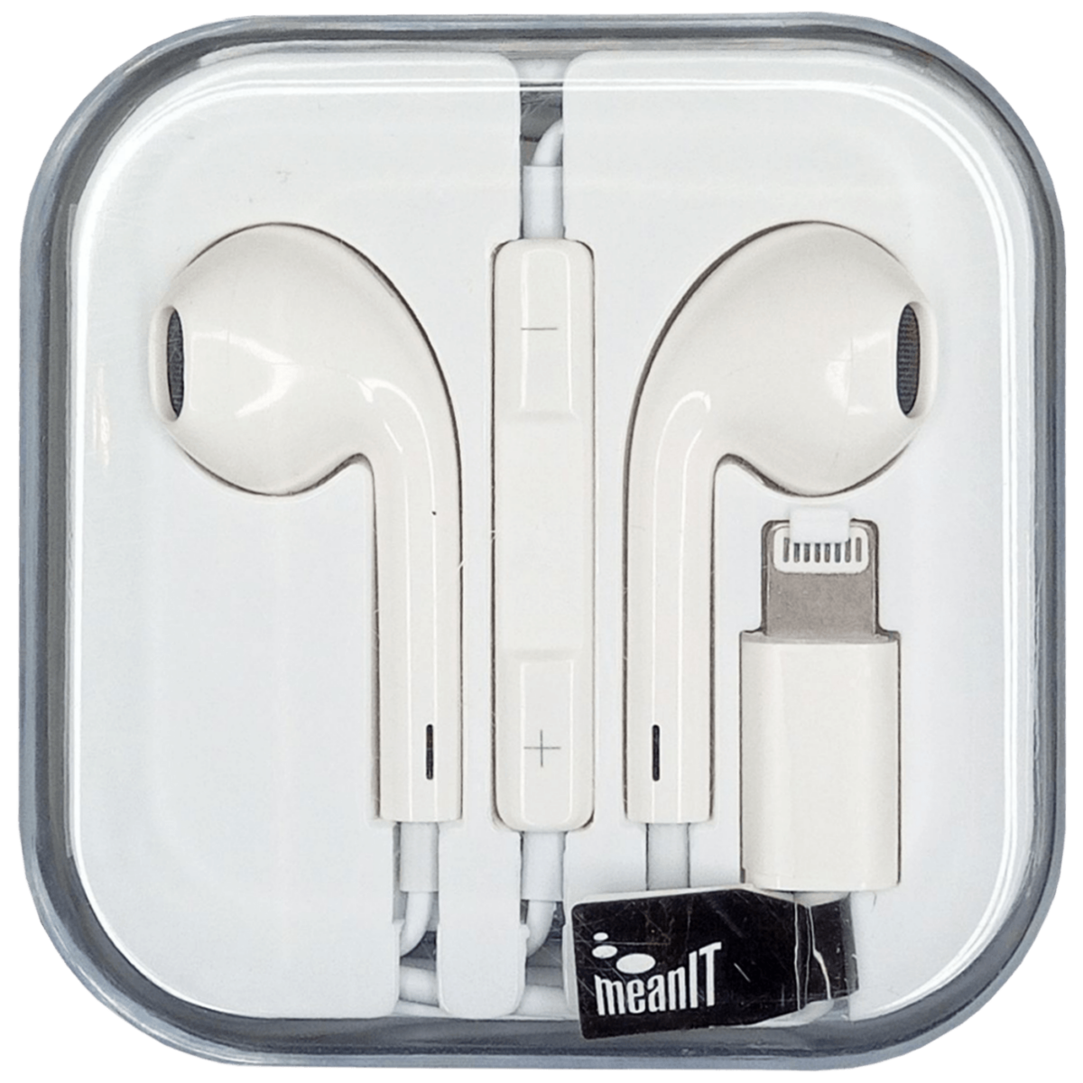 MeanIT in ear slušalice sa mikrofonom za iPhone, crne boje sa ergonomskim dizajnom
